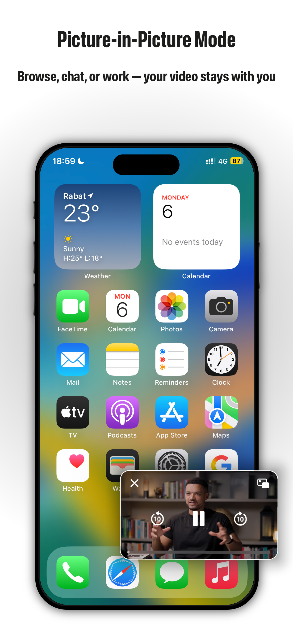 Picture-in-Picture mode